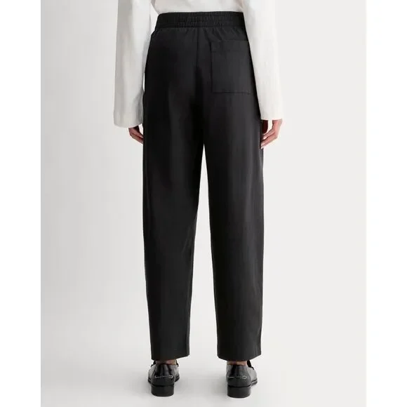 Everlane Everlane The Off-Duty Barrel Pant Black Organic Cotton Size XS NWT - Picture 4 of 13